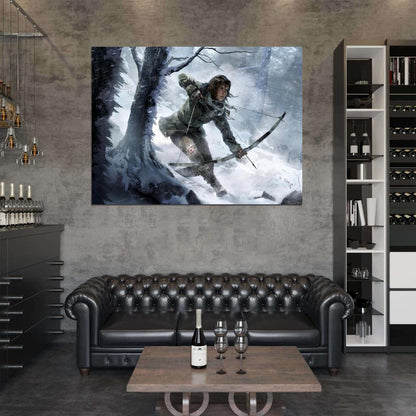 Rise Of The Tomb Raider Lara Croft Bow Art Wall Art Print Poster