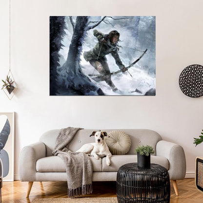 Rise Of The Tomb Raider Lara Croft Bow Art Wall Art Print Poster