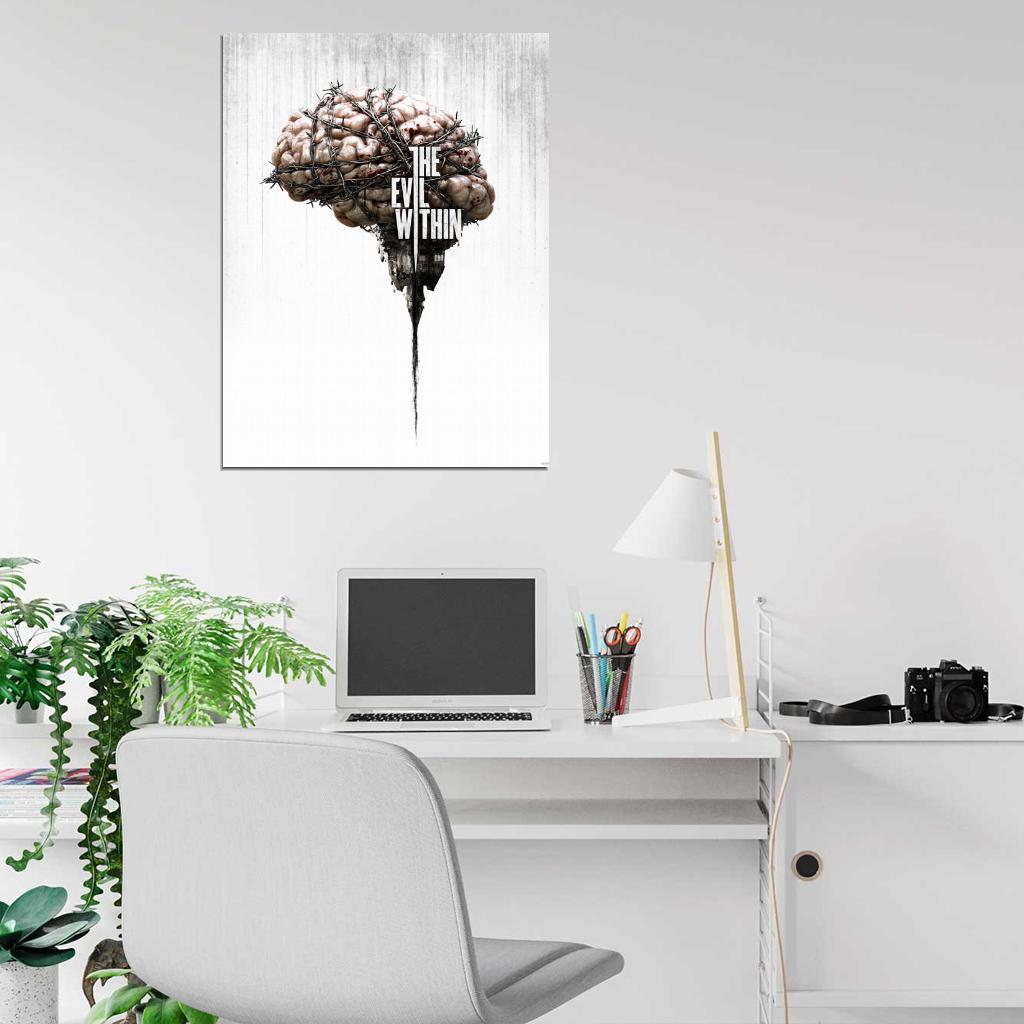 The Evil Within Brain Horror Art Video Game Wall Art Print Poster