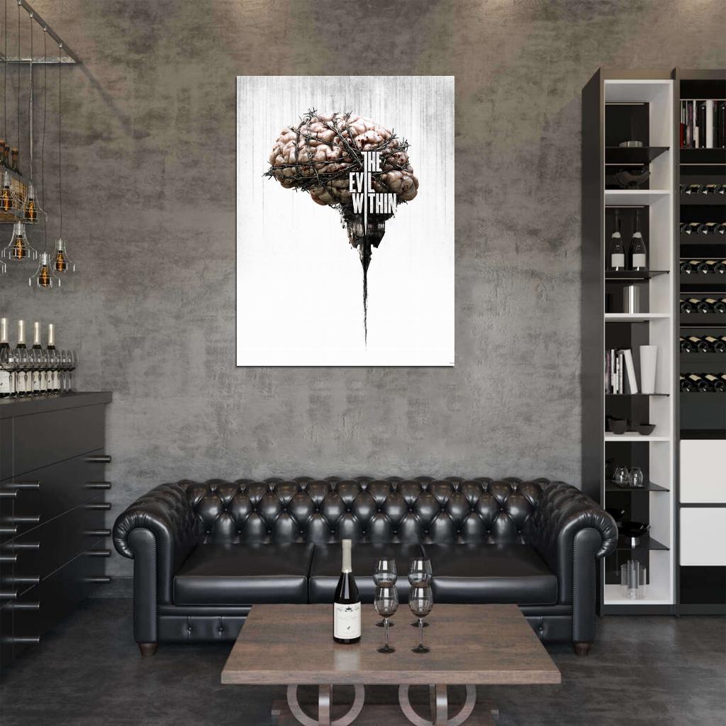 The Evil Within Brain Horror Art Video Game Wall Art Print Poster