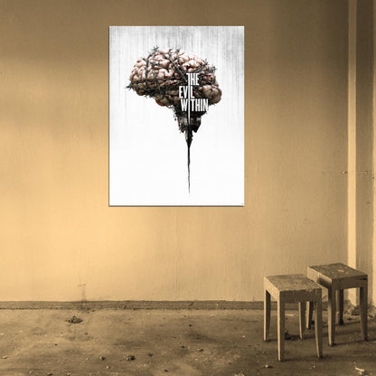 The Evil Within Brain Horror Art Video Game Wall Art Print Poster
