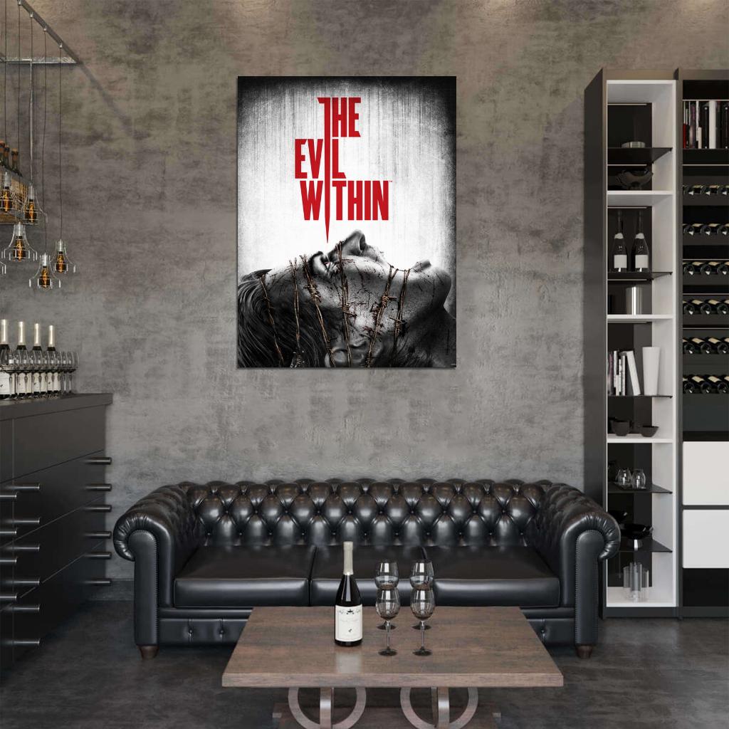 The Evil Within Horror Scream Art Video Game Wall Art Print Poster