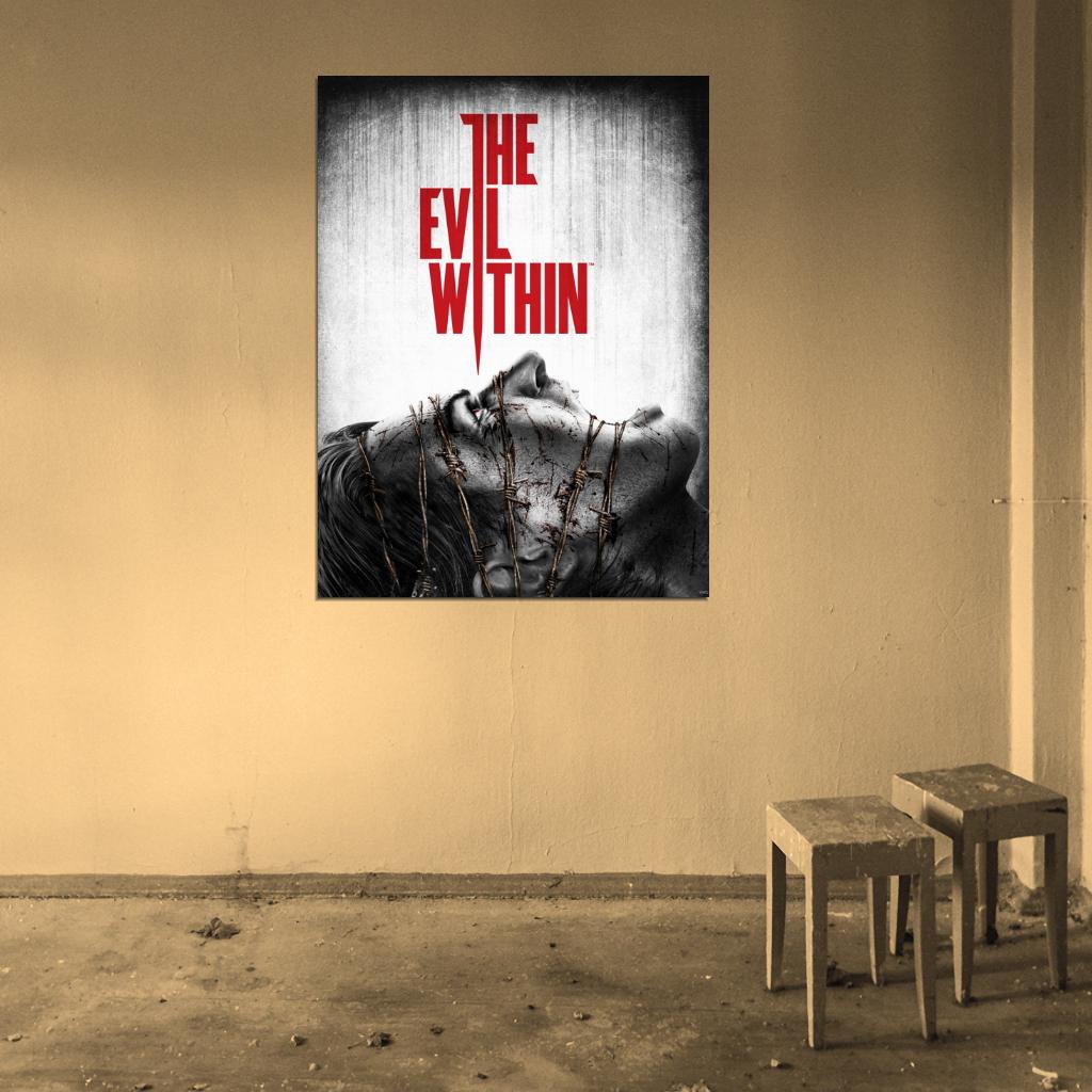 The Evil Within Horror Scream Art Video Game Wall Art Print Poster