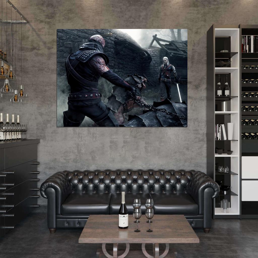 The Witcher 3 Wild Hunt Fight Video Game Wall Art Print Poster