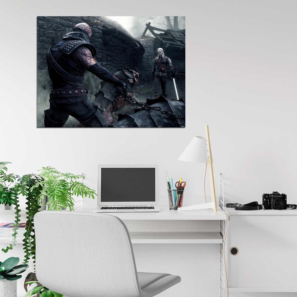The Witcher 3 Wild Hunt Fight Video Game Wall Art Print Poster
