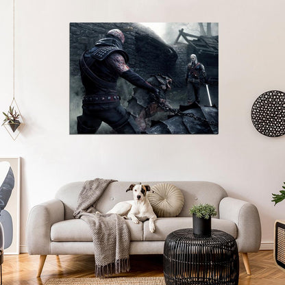 The Witcher 3 Wild Hunt Fight Video Game Wall Art Print Poster