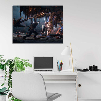The Witcher 3 Wild Hunt Fight Video Game Wall Art Print Poster