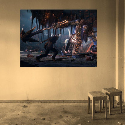 The Witcher 3 Wild Hunt Fight Video Game Wall Art Print Poster