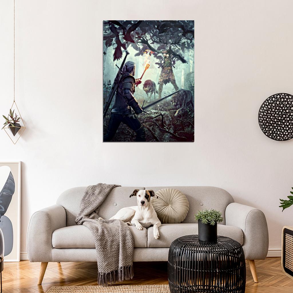 The Witcher 3 Wild Hunt Fight Awesome Game Wall Art Print Poster