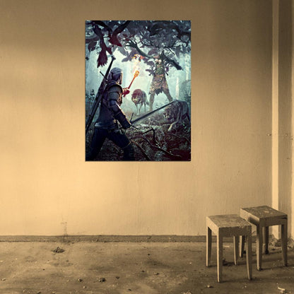 The Witcher 3 Wild Hunt Fight Awesome Game Wall Art Print Poster