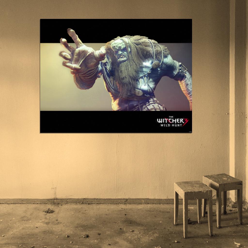 The Witcher 3 Wild Hunt Troll Awesome Game Wall Art Print Poster