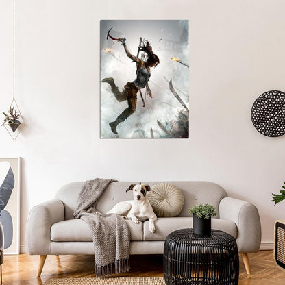 Tomb Raider Lara Fight Video Game Wall Art Print Poster