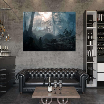 Tomb Raider Landscape Dark Video Game Wall Art Print Poster