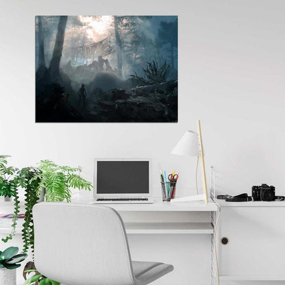 Tomb Raider Landscape Dark Video Game Wall Art Print Poster