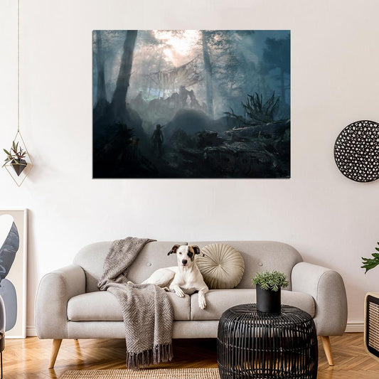 Tomb Raider Landscape Dark Video Game Wall Art Print Poster