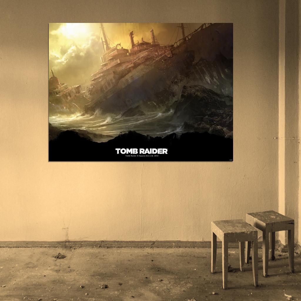 Tomb Raider Landscape Storm Amazing Video Game Wall Art Print Poster