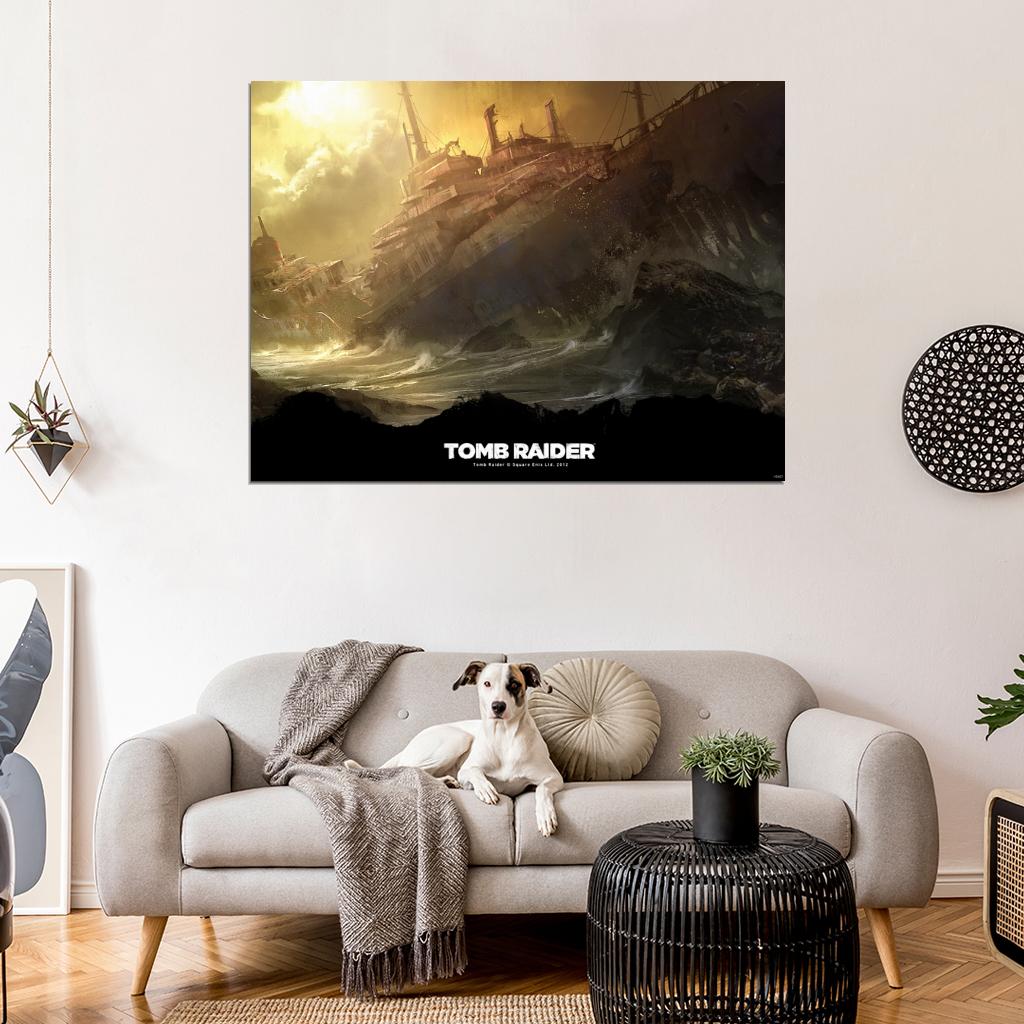 Tomb Raider Landscape Storm Amazing Video Game Wall Art Print Poster