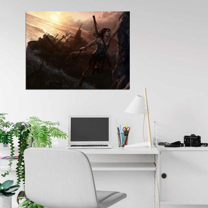 Tomb Raider Landscape Video Game Wall Art Print Poster