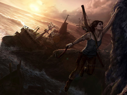 Tomb Raider Landscape Video Game Wall Art Print Poster