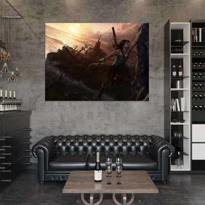 Tomb Raider Landscape Video Game Wall Art Print Poster