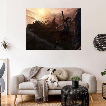 Tomb Raider Landscape Video Game Wall Art Print Poster