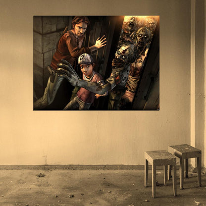 The Walking Dead Zombie Apocalypse Video Game Wall Art Print Poster