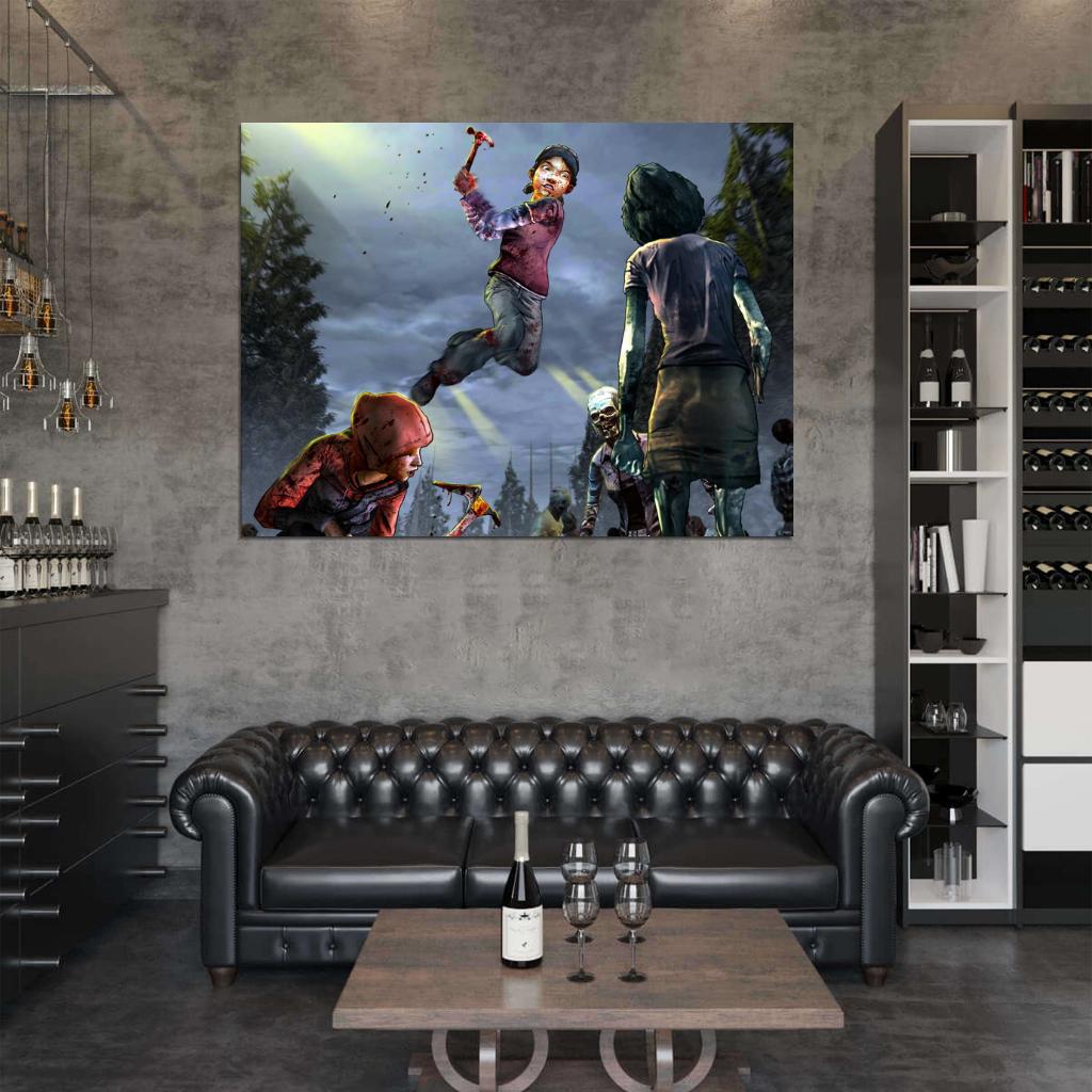The Walking Dead Fight Amazing Video Game Wall Art Print Poster