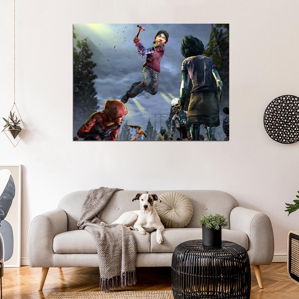 The Walking Dead Fight Amazing Video Game Wall Art Print Poster