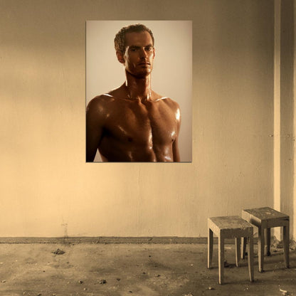 Andy Murray Shirtless Tennis Player Sport Wall Art Print Poster