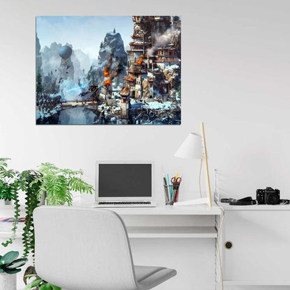 Steam Battle Fight Landscape Video Game Wall Art Print Poster