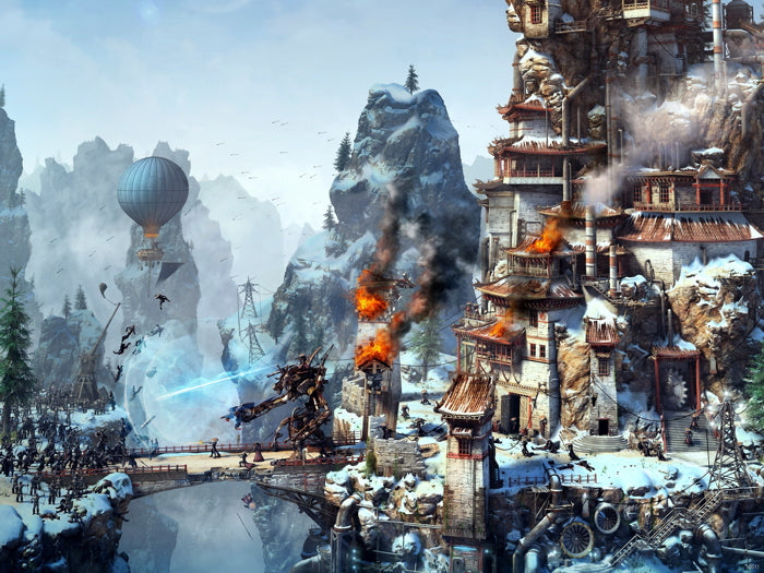 Steam Battle Fight Landscape Video Game Wall Art Print Poster