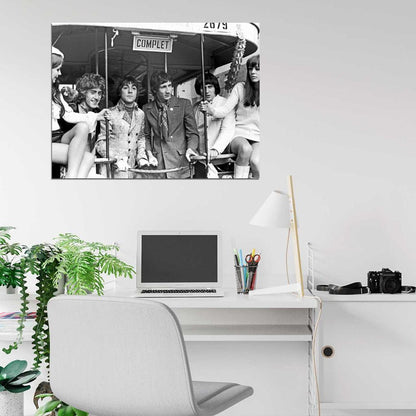 The Who Rock Band Classic Group BW Wall Art Print Poster