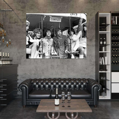 The Who Rock Band Classic Group BW Wall Art Print Poster