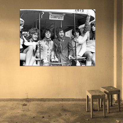 The Who Rock Band Classic Group BW Wall Art Print Poster