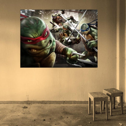 Teenage Mutant Ninja Turtles TMNT Awesome Art Wall Art Print Poster