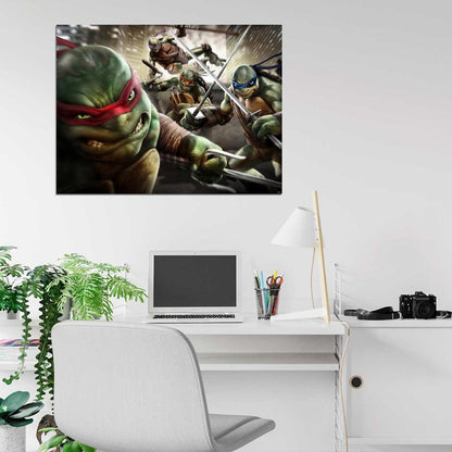 Teenage Mutant Ninja Turtles TMNT Awesome Art Wall Art Print Poster