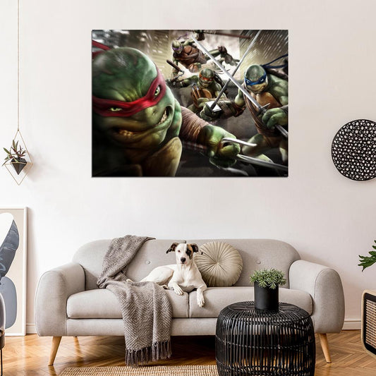 Teenage Mutant Ninja Turtles TMNT Awesome Art Wall Art Print Poster