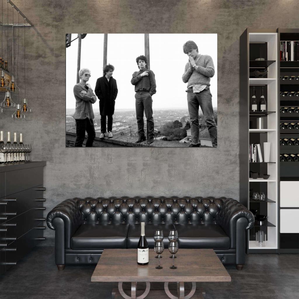 U2 Rock Band Music Vintage BW Wall Art Print Poster