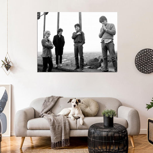 U2 Rock Band Music Vintage BW Wall Art Print Poster