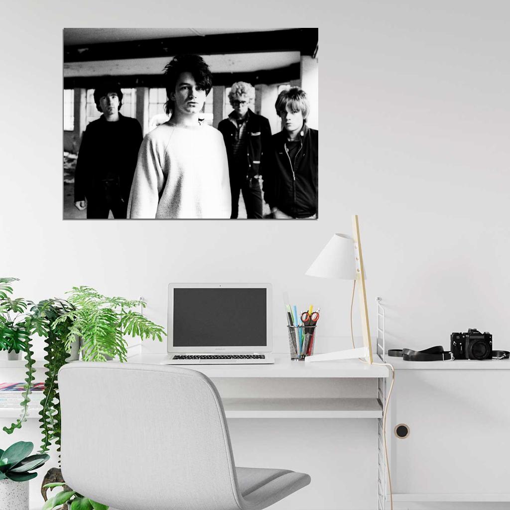 U2 Rock Band Retro Vintage Classic BW Wall Art Print Poster