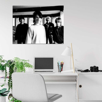 U2 Rock Band Retro Vintage Classic BW Wall Art Print Poster