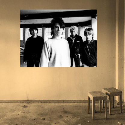 U2 Rock Band Retro Vintage Classic BW Wall Art Print Poster