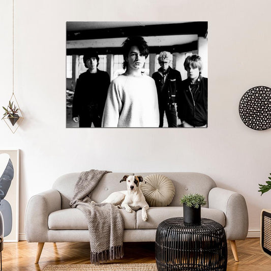 U2 Rock Band Retro Vintage Classic BW Wall Art Print Poster