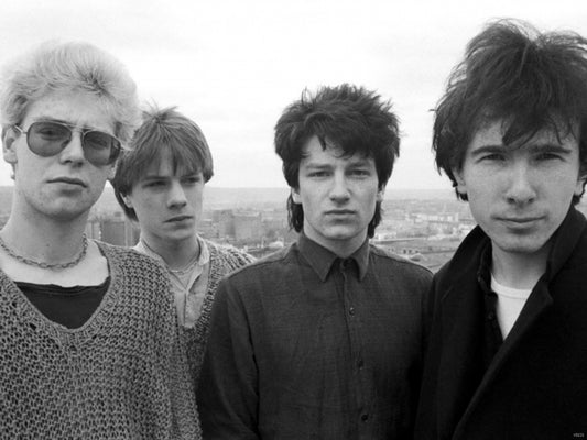 U2 Rock Band Music Classic Vintage BW Wall Art Print Poster