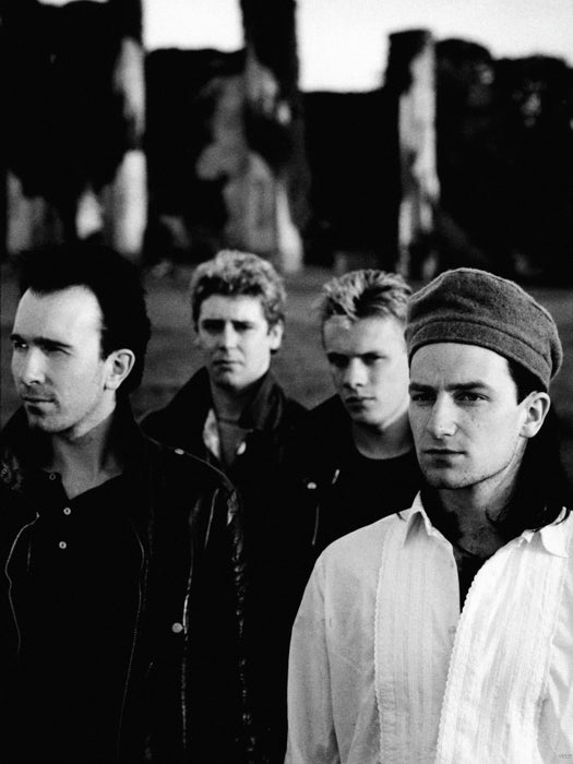U2 Rock Music Band Vintage Classic BW Wall Art Print Poster