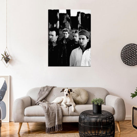 U2 Rock Music Band Vintage Classic BW Wall Art Print Poster