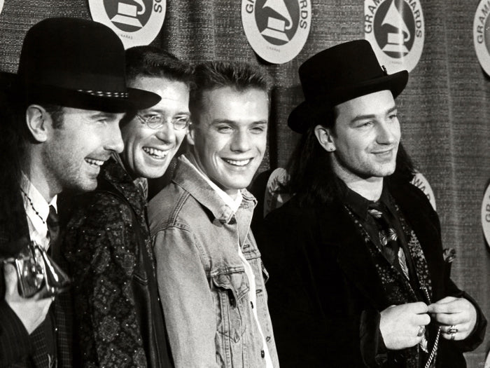 U2 Rock Band Music Vintage Classic BW Wall Art Print Poster