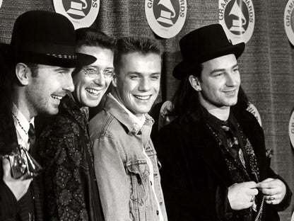 U2 Rock Band Music Vintage Classic BW Wall Art Print Poster