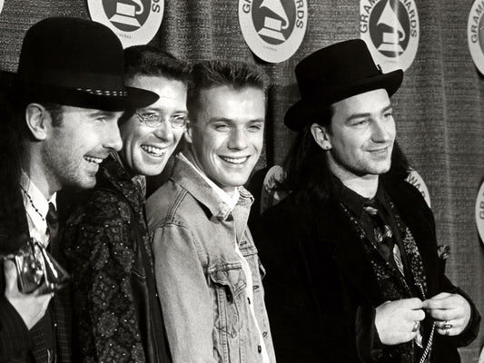 U2 Rock Band Music Vintage Classic BW Wall Art Print Poster