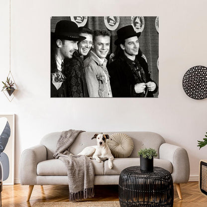 U2 Rock Band Music Vintage Classic BW Wall Art Print Poster